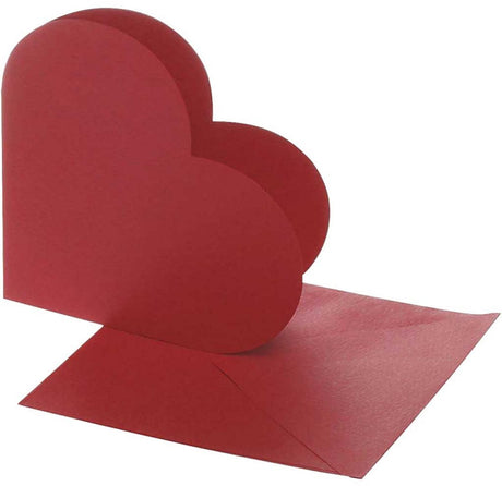 Société créative https : www.ccobby.nl heart-shaped-cards-size-card-12-5x12-5-cm-size-envelope-13-5x13-5-cm-red-10-set-1-box