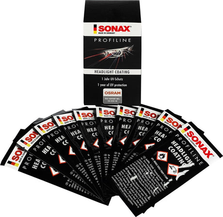 Revêtement de phare Sonax profiline - revêtement de phare en céramique - 10 sachets