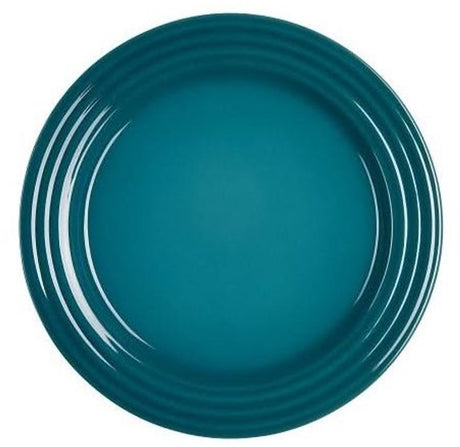 Le creuset assiette à petit-déjeuner assiette à dessert - sarcelle foncée - ø 22 cm