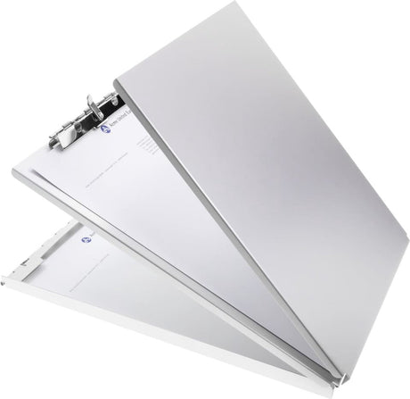 Presse-papiers Westcott - avec compartiment de rangement - aluminium - a4 - ac-e17002