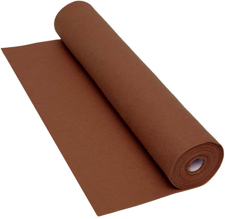 Rouleau de feutre de coloration marron matériel artisanal 160 g/m² 5 mètres x 45 cm.