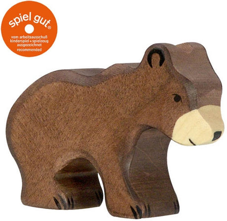 Holztiger désert - ours brun petit - 9x2x7cm - figurine en bois - fait main