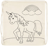 Creativ company coloriez votre propre sac de sport en coton licorne