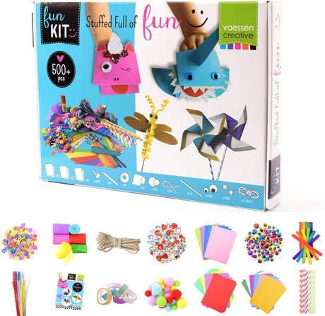 Vaessen creative knutselpakket - voor kinderen - 500 onderdelen