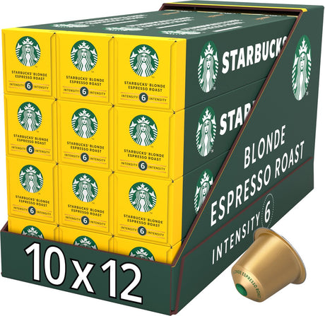 Capsules Starbucks by Nespresso torréfaction blonde - 10 tasses à café x 12 boîtes