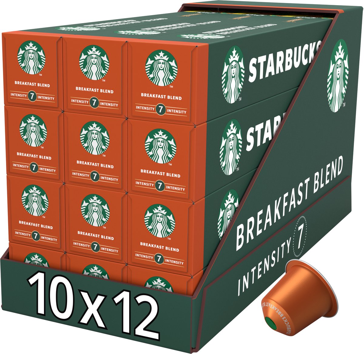 Mélange petit-déjeuner capsules Starbucks by Nespresso - 10 tasses à café x 12 boîtes