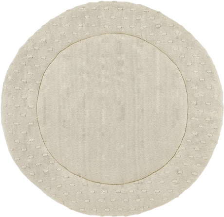 Couverture de parc pour bébé Meyco avec nœuds ronds - ⌀95cm - sable doux