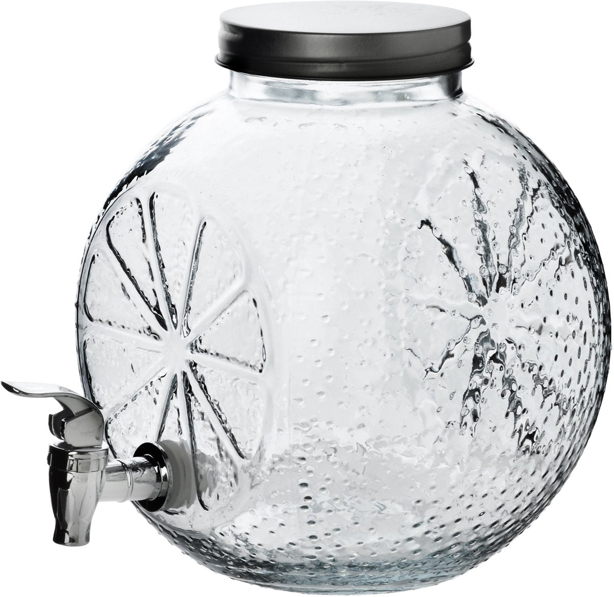 Cuisine moderne sans marque sans marque - pot en verre avec robinet - 5l - motif citron