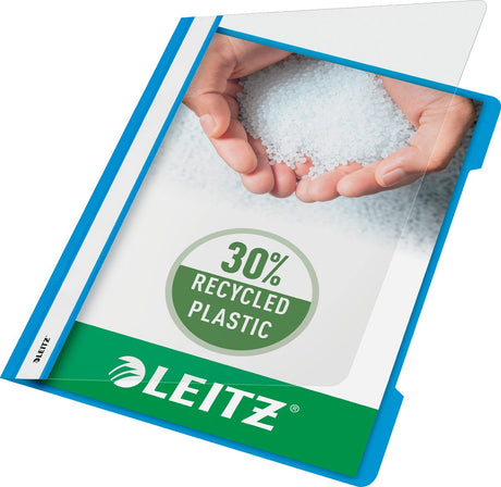 Leitz quick fixateur a4 - 30 % de plastique recyclé pré-consommation - 25 pièces - bleu clair