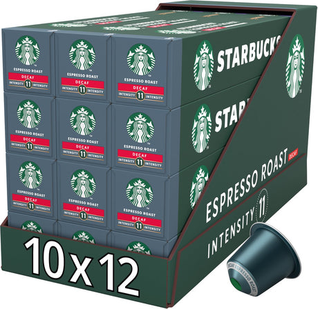 Starbucks by nespresso capsules espresso roast decaf - 10 koffiecups x 12 doosjes