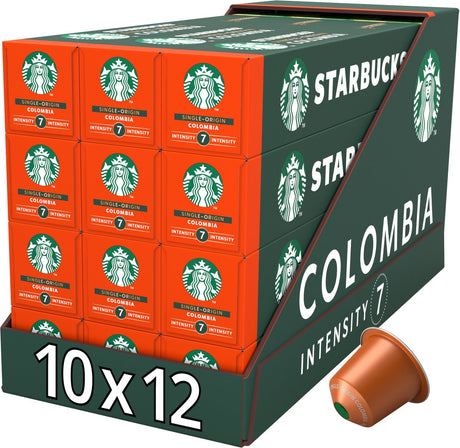 Capsules Starbucks by Nespresso Colombie - 10 tasses à café x 12 boîtes