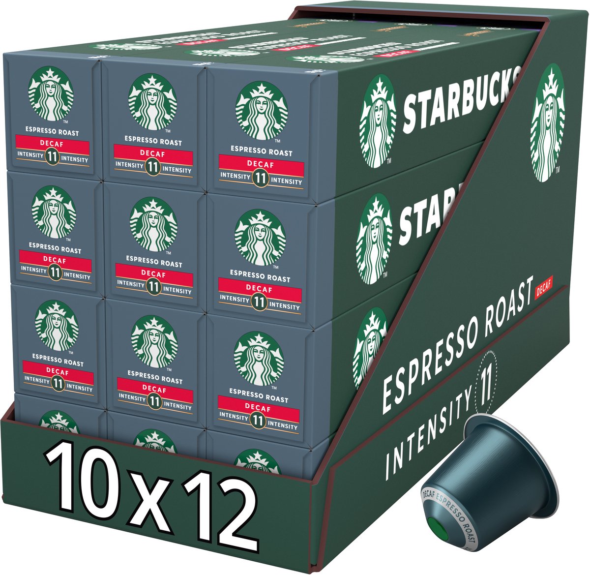 Starbucks by nespresso capsules espresso roast decaf - 10 koffiecups x 12 doosjes