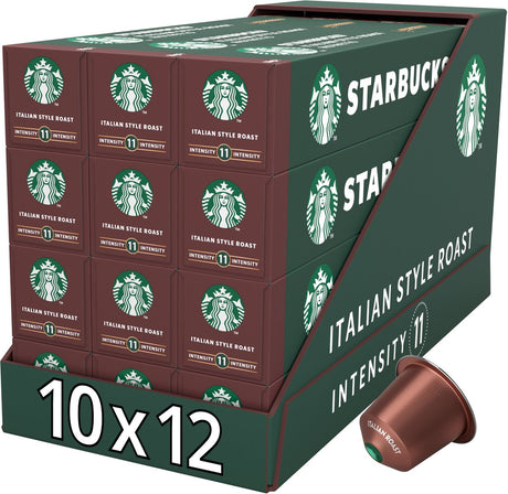 Capsules Starbucks by Nespresso torréfaction à l'italienne - 10 tasses à café x 12 boîtes
