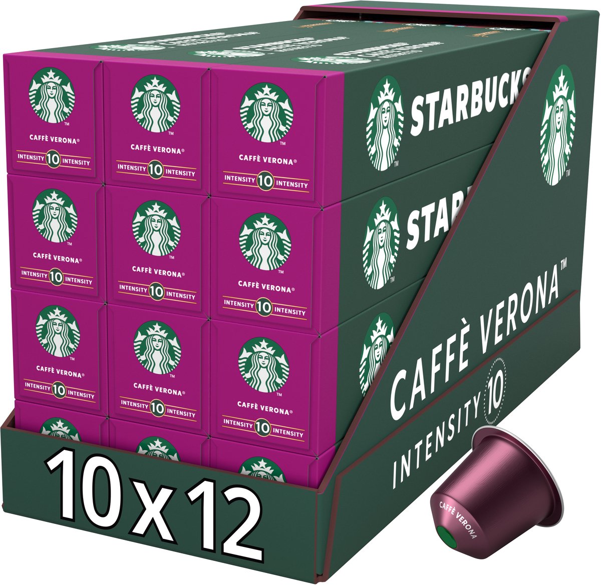 Starbucks by nespresso capsules caffè verona - 10 tasses à café x 12 boîtes