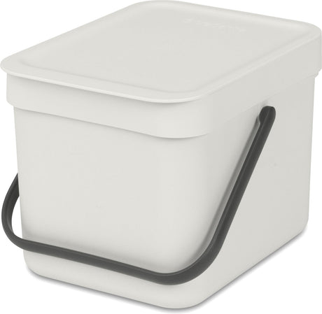 Brabantia poubelle sort go 6l gris clair