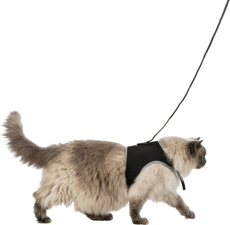 Harnais souple pour chat Trixie - noir - 1,2 m
