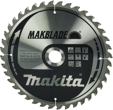 Accessoires Makita scieb. 260x30 40t - b-08981 - b-32770