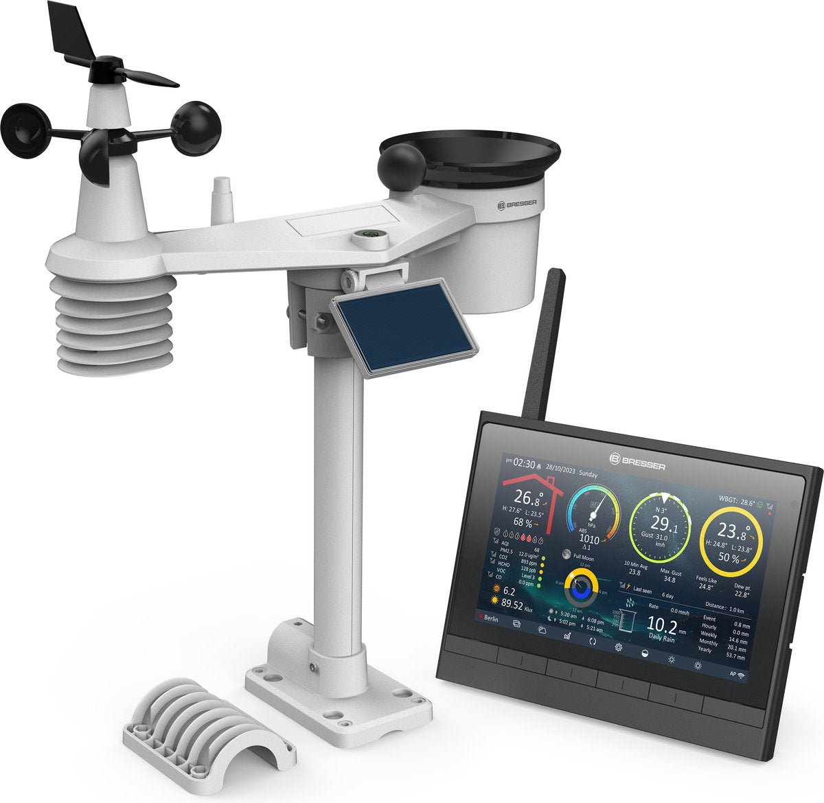 Station météo Bresser - meteochamp - 9-en-1 - HD - WiFi - incl. indice de stress thermique