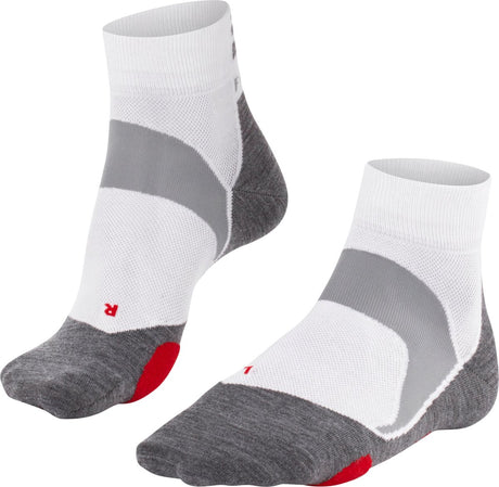 Falke bc5 chaussettes de cyclisme en coton anti-ampoules en matériau fonctionnel unisexe blanc - taille 44-45