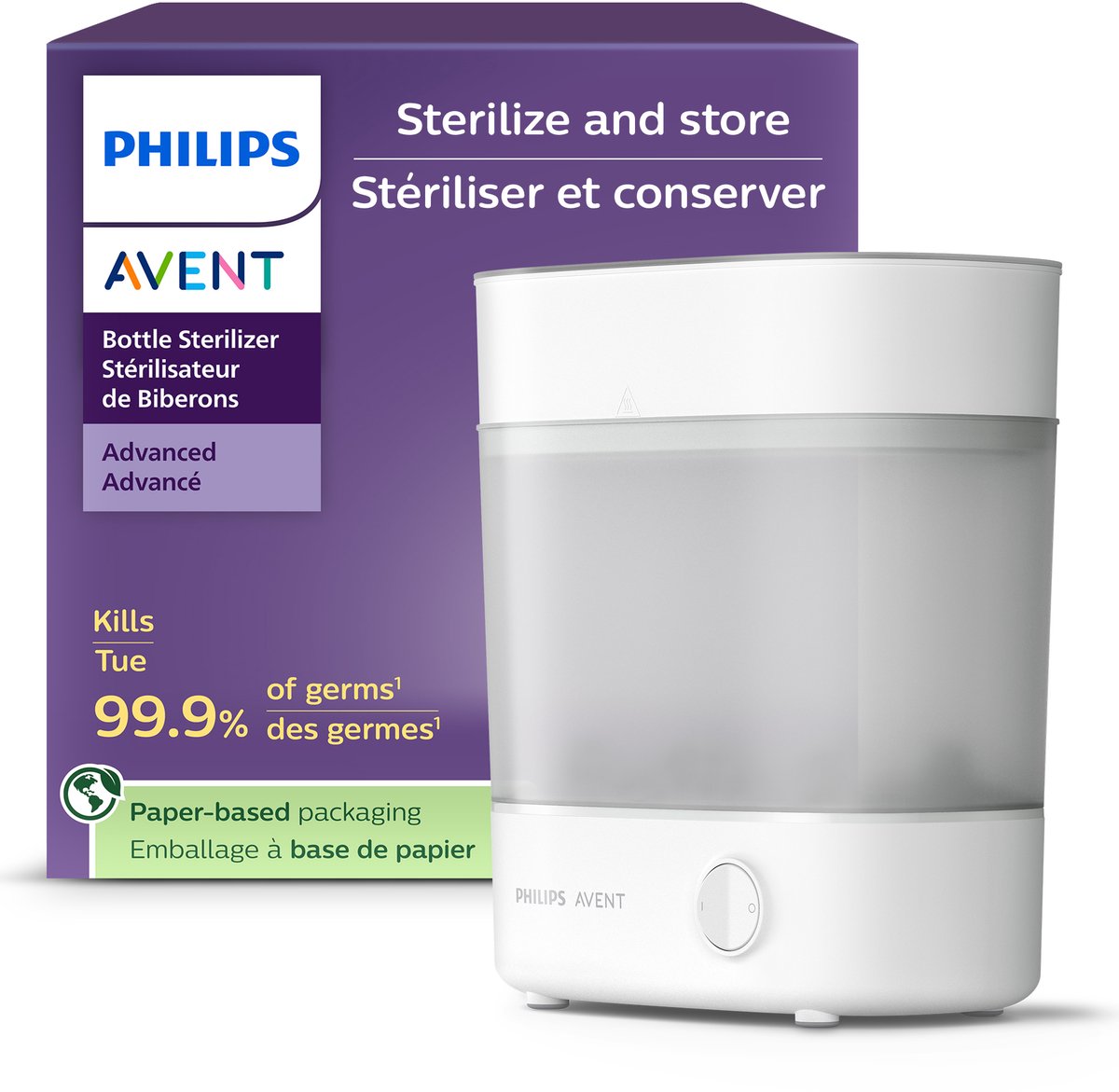 Stérilisateur de biberons Philips avent - 6 biberons - nettoyage rapide et efficace - scf291 00