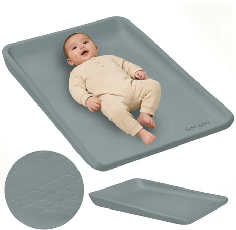 Matelas à langer Lionelo megs - matelas à langer multifonctionnel imperméable avec bords surélevés, mousse PU antidérapante - confortable, sûr, hygiénique (70×49×7 cm)