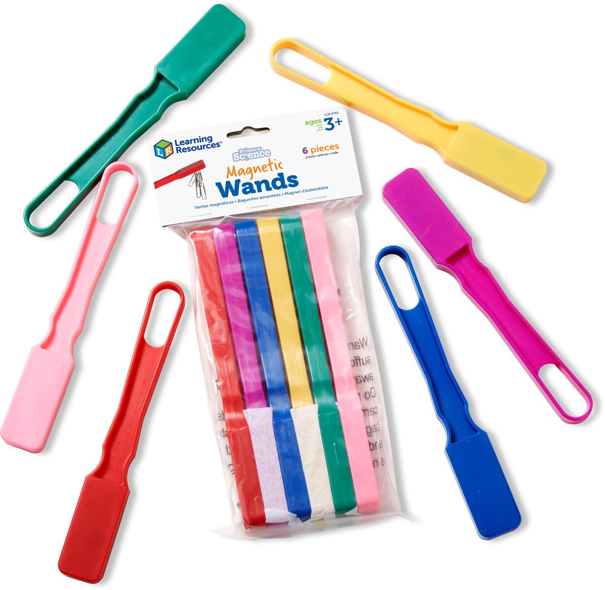 Bâtons magnétiques pour ressources d'apprentissage, lot de 6 pièces. - 3+