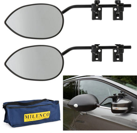 Miroir de caravane Milenco aero 3 - verre plat - 2 pièces
