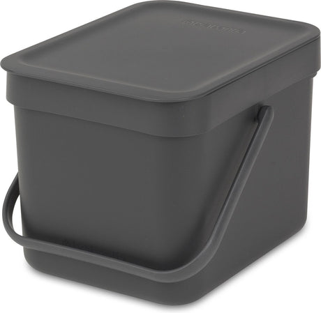 Brabantia poubelle sort go 6l gris