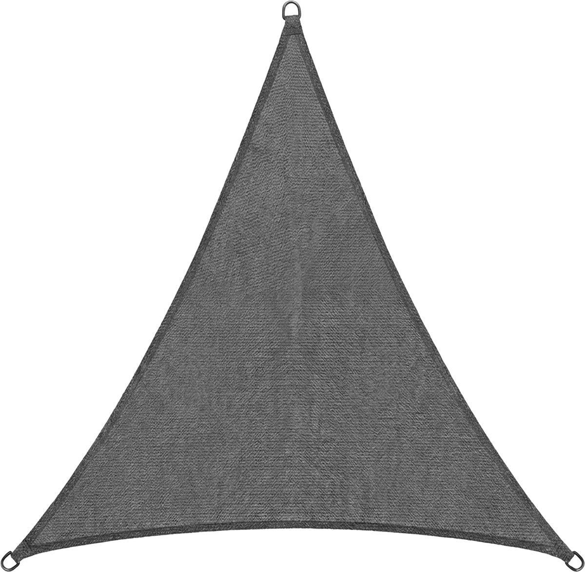 Abbey camp schaduwdoek - hdpe - 3.6x3.6x3.6m - grijs - zonnedoek - rvs ringen - murcia-360