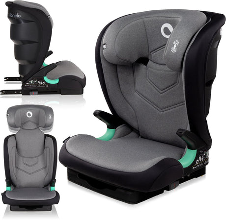 Siège auto premium Lionelo Neal 100-150 cm - ISOFIX - appui-tête réglable (14 positions) - système de ventilation - protection latérale - homologué i-size - housse lavable - grandit jusqu'à 12 ans - carte enfant incluse