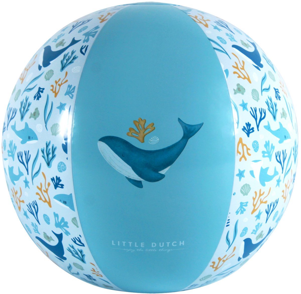 Ballon de plage Little Dutch Ocean Dreams bleu, 35 cm