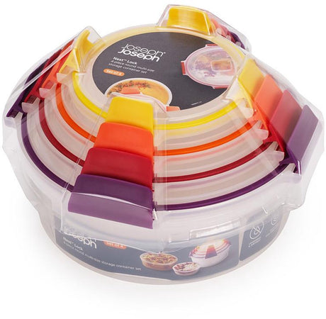 Joseph Joseph Nest Lock Ensemble de 4 contenants pour aliments frais, ronds, multitailles