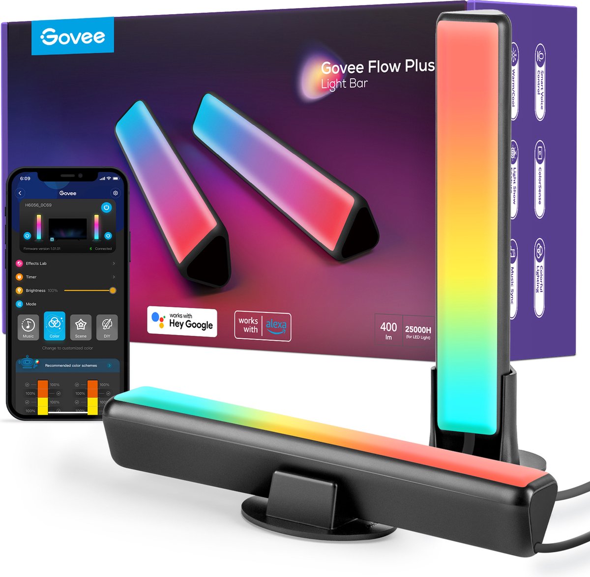 Barres lumineuses intelligentes Govee rgbicww - Éclairage TV 45 pouces