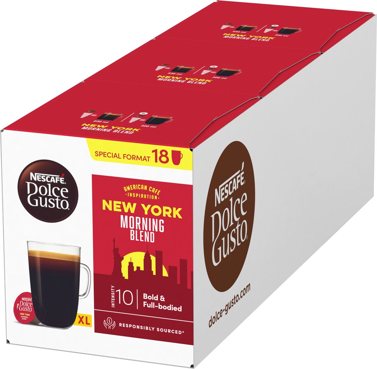 Nescafé dolce gusto capsules new york Morning Blend - 54 tasses à café pour 54 tasses de café