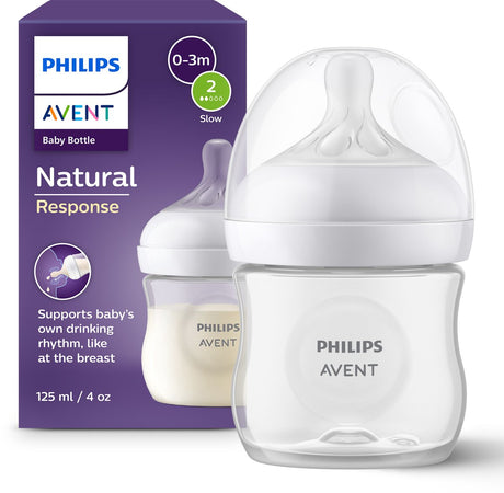 Biberon Philips Avent Natural Response - 125 ml - débit 2 - 1 biberon - nouveau-né - scy900 01