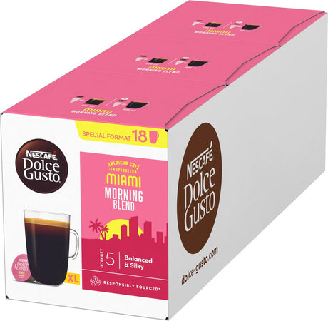 Nescafé dolce gusto capsules miami Morning blend - 54 tasses à café pour 54 tasses de café