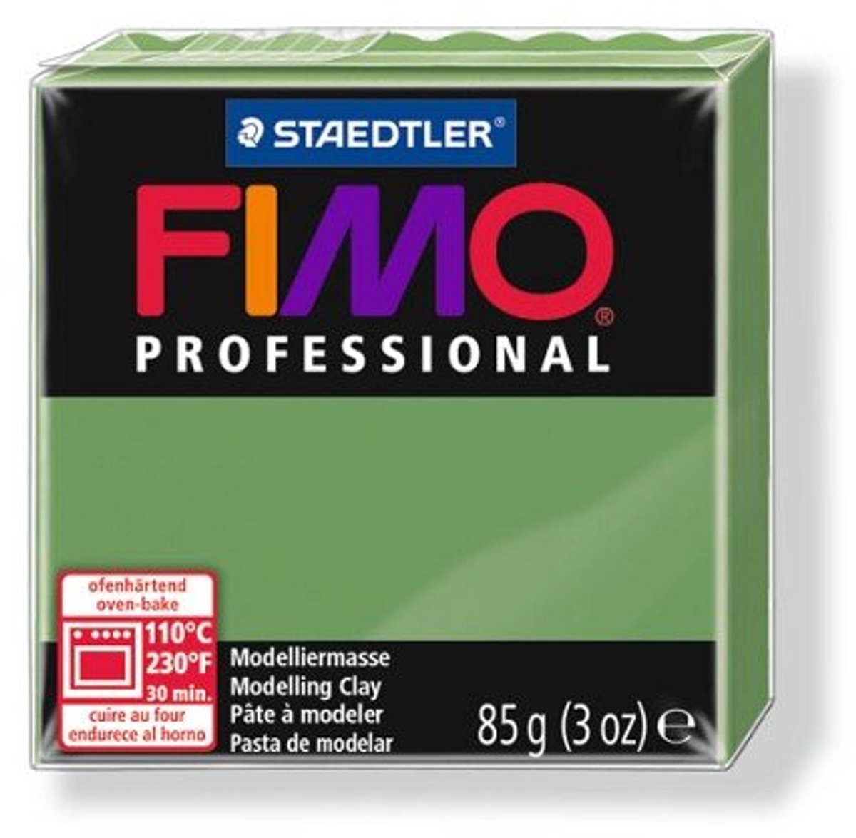 Fimo professionnel - bloc de pâte à modeler professionnel durcissant au four 85 g - vert