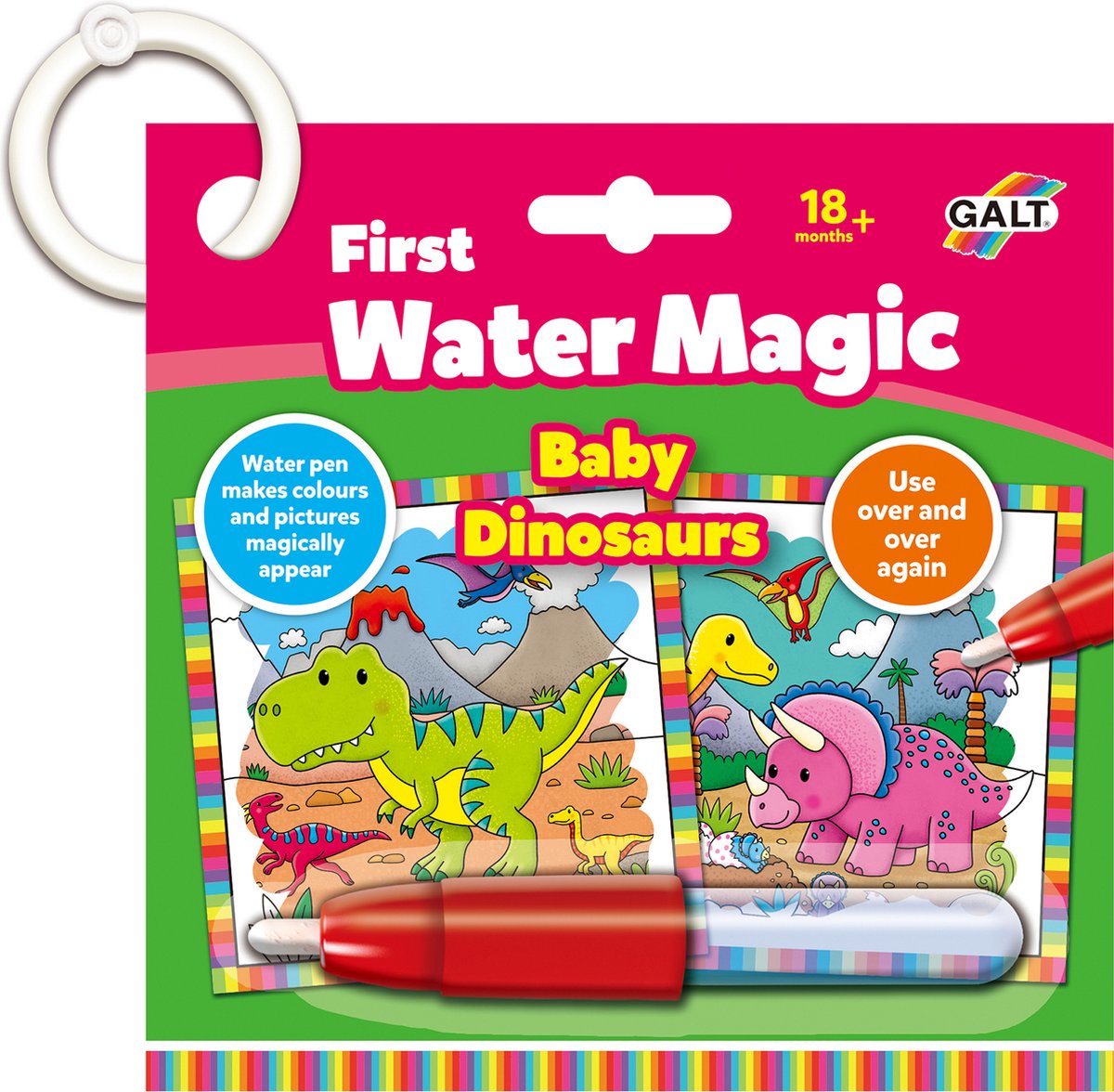 Galt jumbo - magie de l'eau - bébés dinosaures - livre de coloriage aquatique - livre de coloriage pour tout-petits - à partir de 1 an