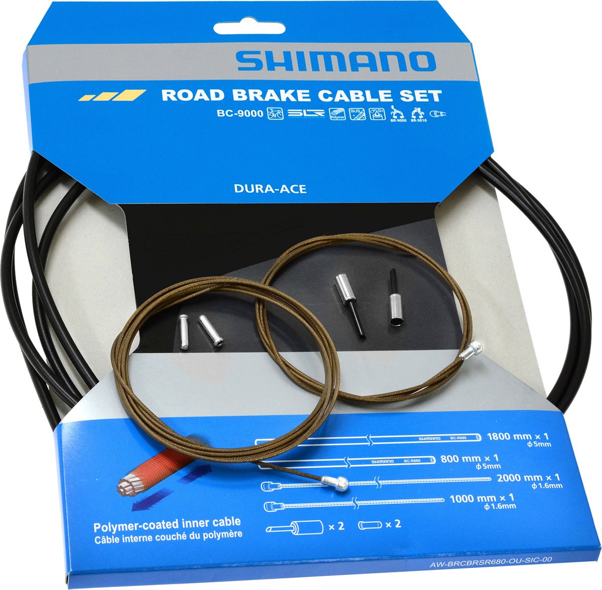 Jeu de câbles de frein Shimano Dura ace bc-9000 noir