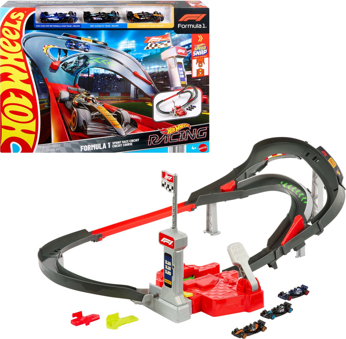 Ensemble de pistes de démarrage pour héros de course Hotwheels