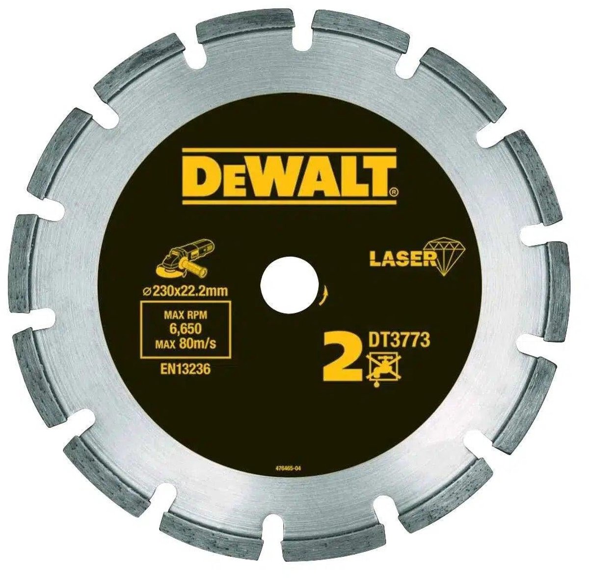Dewalt dt3773-xj - lame de scie diamantée - 230 mm - segment - sec