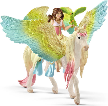 Schleich bayala - sourate avec pégase pailleté - figurine de jeu - jouets pour enfants pour garçons et filles - 5 à 12 ans - 70566
