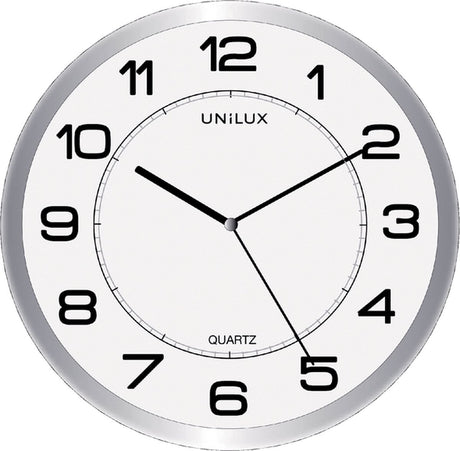 Horloge d'attraction Unilux - gris blanc - ø 22 - ronde - silencieuse
