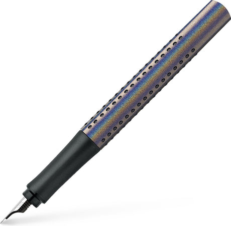 Stylo plume Faber-Castell - grip glam - f - argent - fc-140843