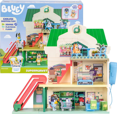 Moose Toys Bluey permet de jouer au chef - Ensemble de jeu de supermarché