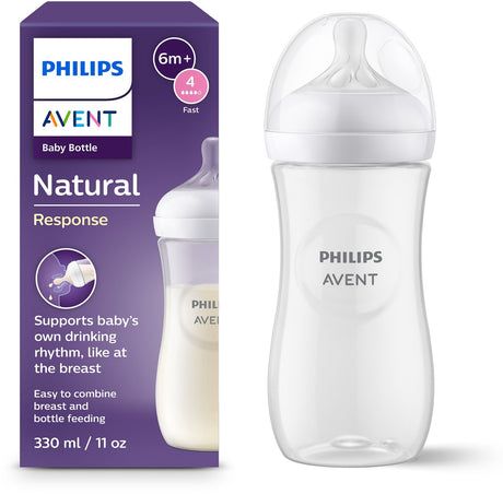 Biberon Philips Avent Natural Response 330 ml – débit 4 - 1 biberon - scy906 01