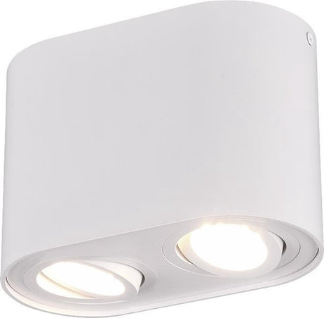 Trio cookie ceiling lamp - 2xgu10 - metal - matt white