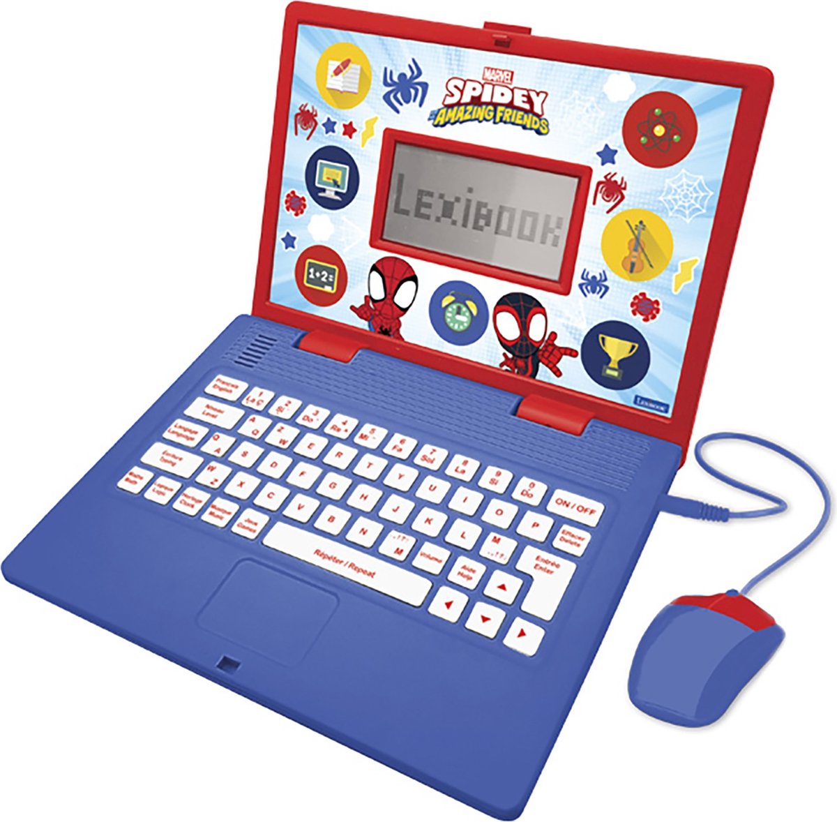 Lexibook ordinateur portable éducatif bilingue Spidey et ses incroyables amis (fr en)