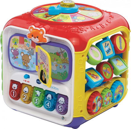 Vtech cube d'activités bébé - jouets éducatifs bébé - animaux, chiffres et couleurs - cadeau - de 9 à 36 mois - rouge