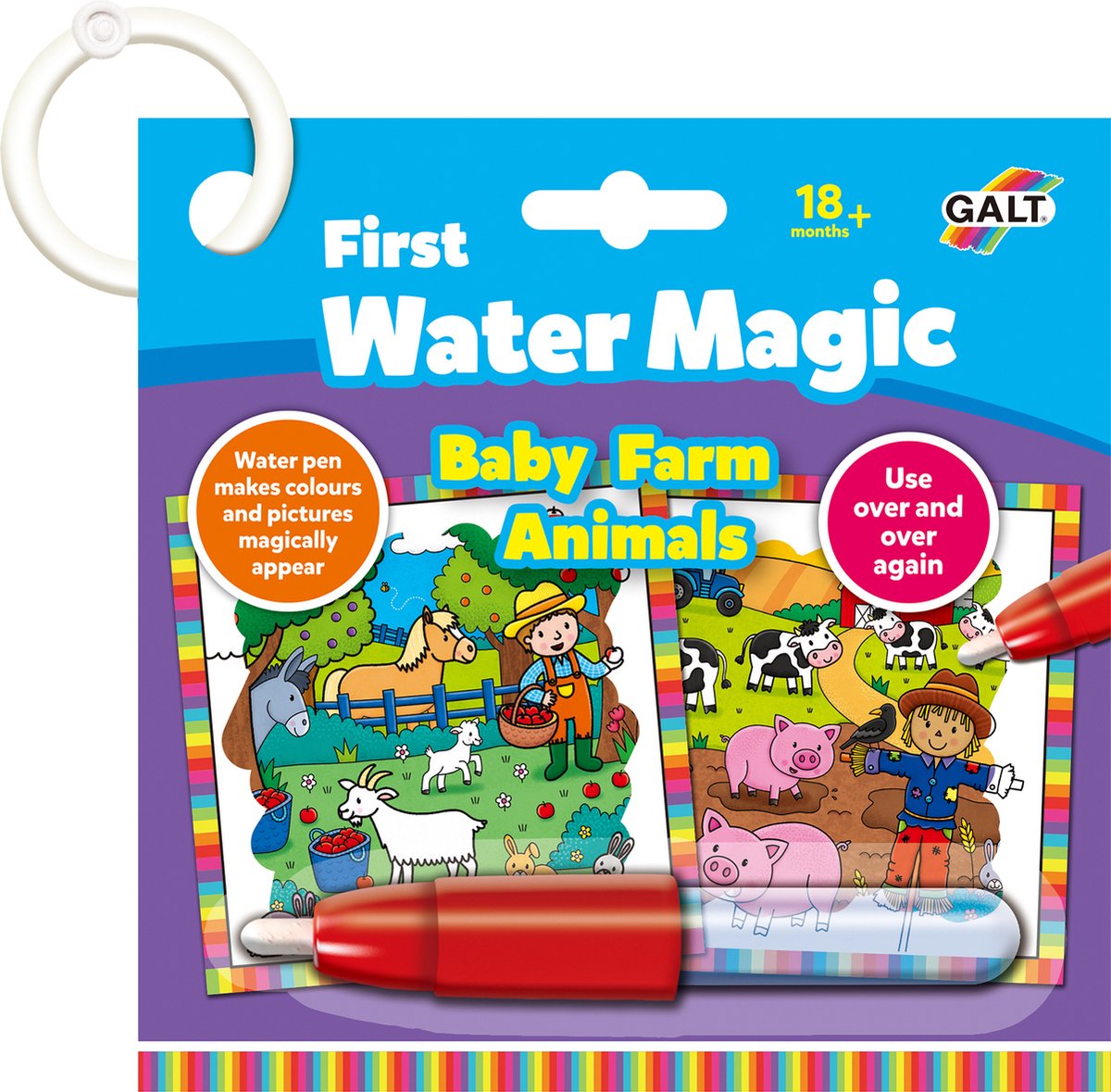 Magie de l'eau Galt - bébés animaux de la ferme - à partir de 1 an - livre de coloriage à l'eau